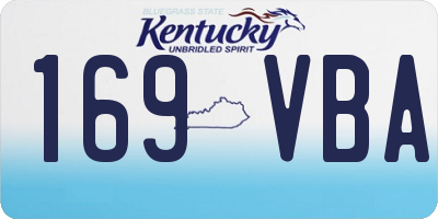KY license plate 169VBA