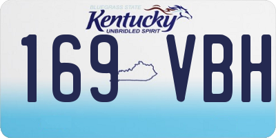 KY license plate 169VBH