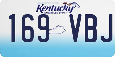 KY license plate 169VBJ