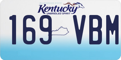 KY license plate 169VBM