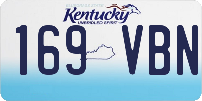 KY license plate 169VBN