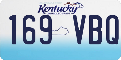 KY license plate 169VBQ