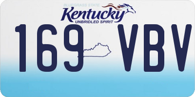 KY license plate 169VBV