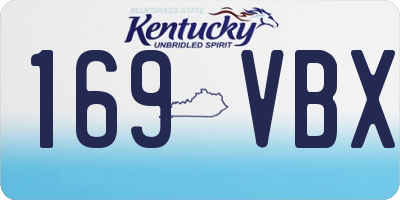 KY license plate 169VBX