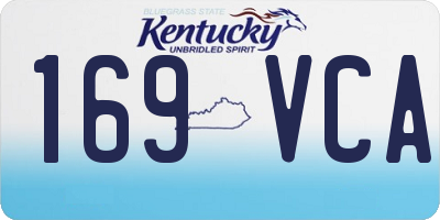 KY license plate 169VCA