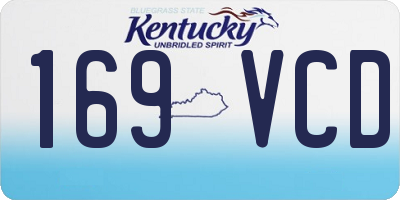 KY license plate 169VCD