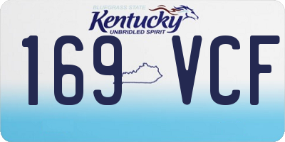 KY license plate 169VCF