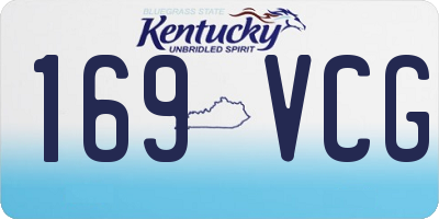 KY license plate 169VCG