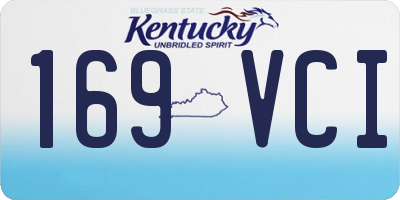 KY license plate 169VCI