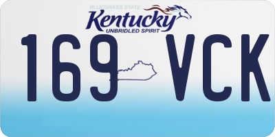 KY license plate 169VCK