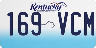KY license plate 169VCM