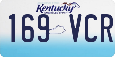 KY license plate 169VCR