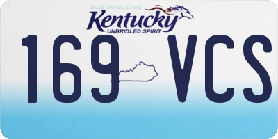 KY license plate 169VCS