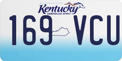 KY license plate 169VCU