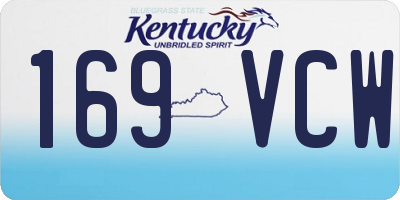 KY license plate 169VCW