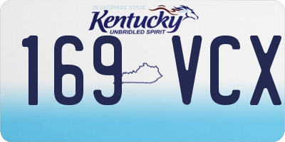 KY license plate 169VCX