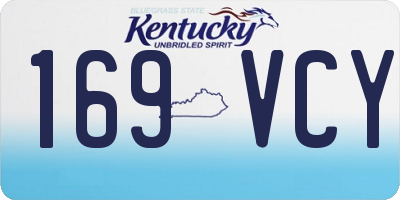 KY license plate 169VCY