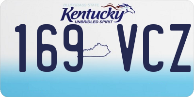 KY license plate 169VCZ
