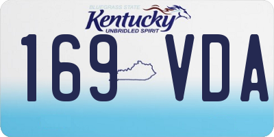 KY license plate 169VDA