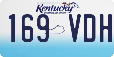 KY license plate 169VDH