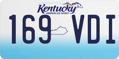 KY license plate 169VDI