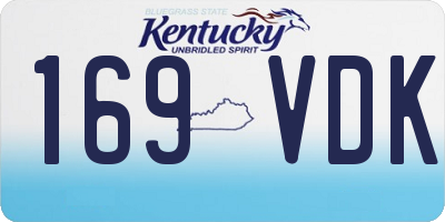 KY license plate 169VDK