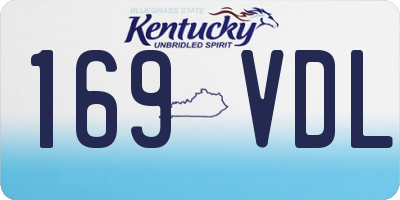 KY license plate 169VDL