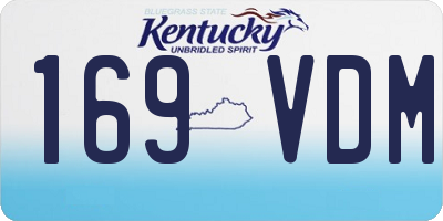 KY license plate 169VDM