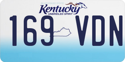 KY license plate 169VDN