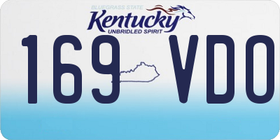 KY license plate 169VDO