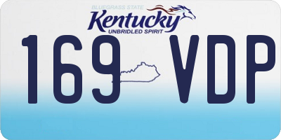 KY license plate 169VDP