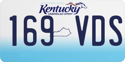 KY license plate 169VDS