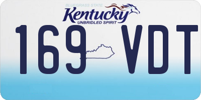 KY license plate 169VDT