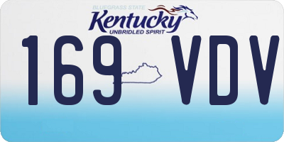 KY license plate 169VDV