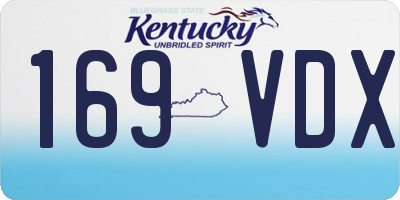 KY license plate 169VDX