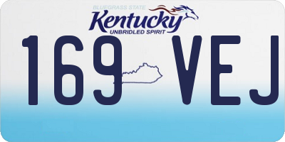 KY license plate 169VEJ