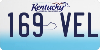 KY license plate 169VEL