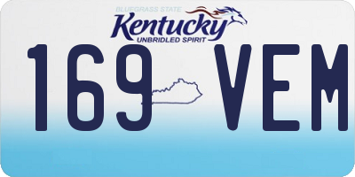 KY license plate 169VEM