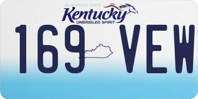 KY license plate 169VEW