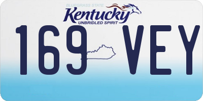 KY license plate 169VEY