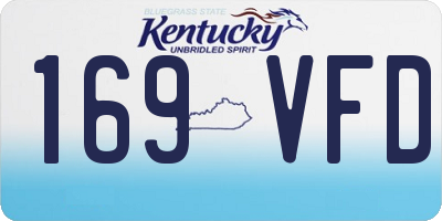 KY license plate 169VFD
