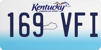 KY license plate 169VFI