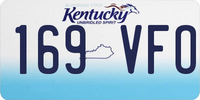 KY license plate 169VFO