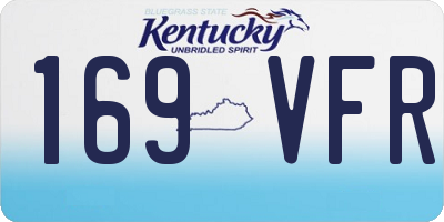 KY license plate 169VFR