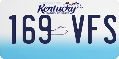 KY license plate 169VFS