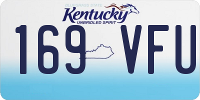KY license plate 169VFU