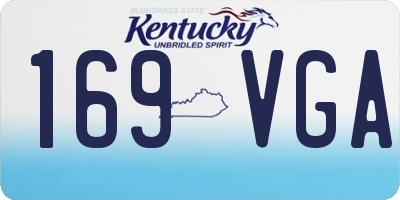 KY license plate 169VGA