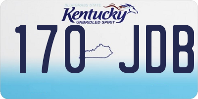 KY license plate 170JDB