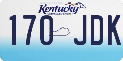 KY license plate 170JDK