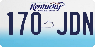 KY license plate 170JDN